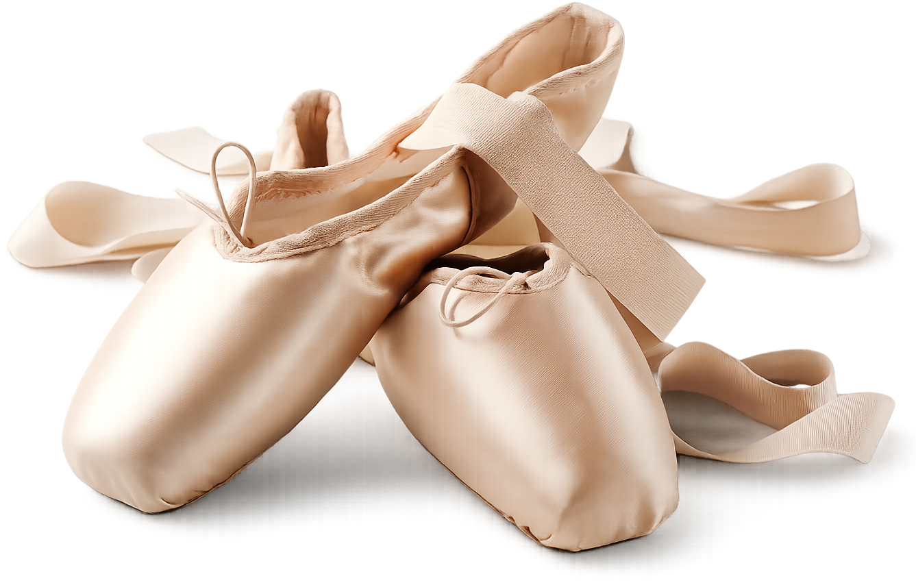 Ballet_Shoes3 Pair of professional ballet pointe shoes representing dance performance and training